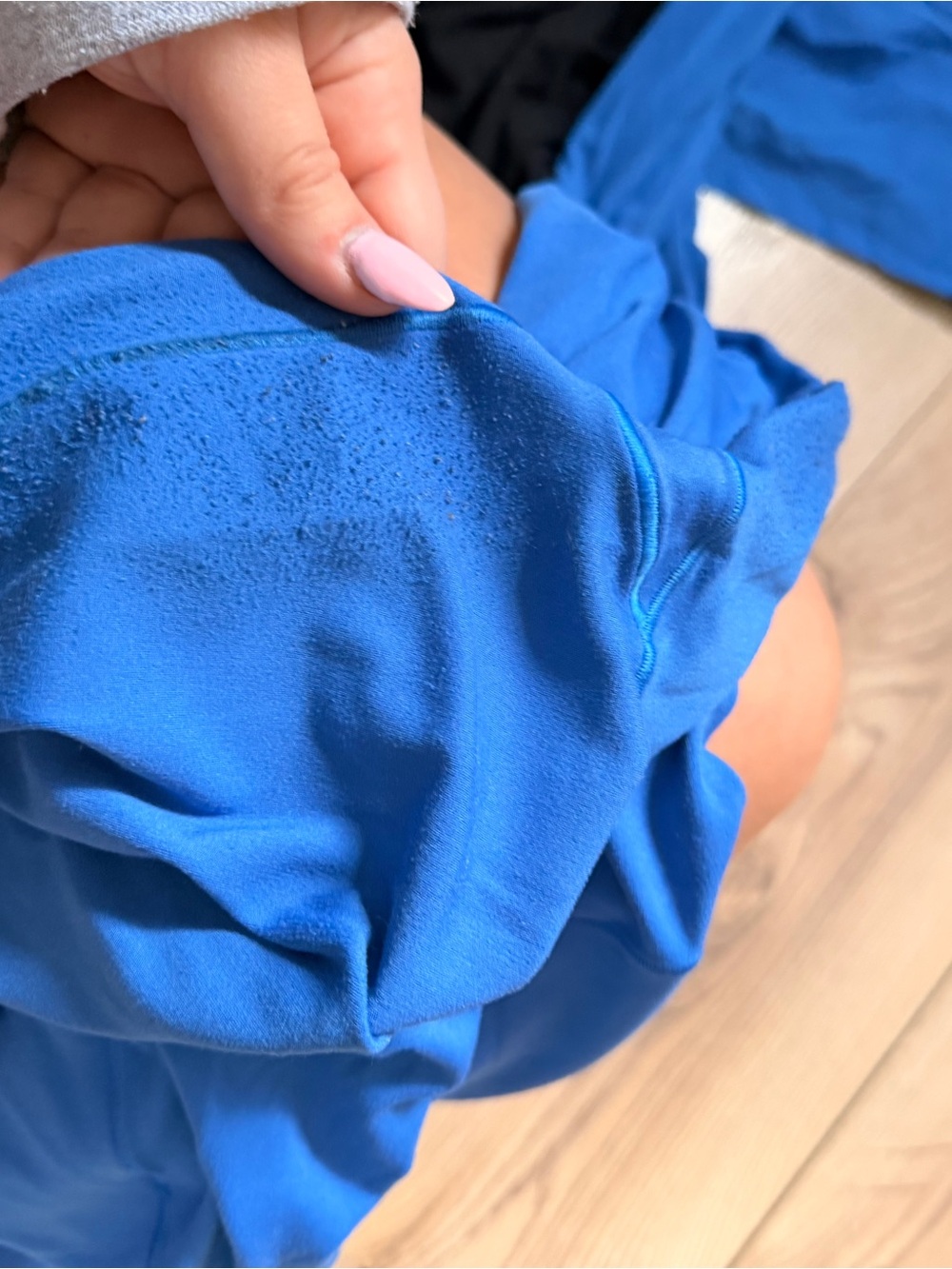 Aerie Blue Flare Leggings Short - Picture 4 of 4